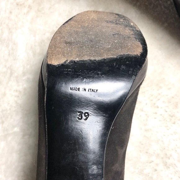 *Sonia Rykiel | Vintage Peep Toe Suede Lucite Heels - Picture 7 of 8